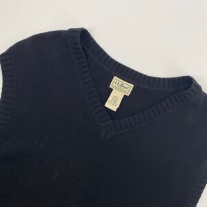 LL Bean Sweater Vest Mens Extra Large Black Preppy Minimalist Office Casual
